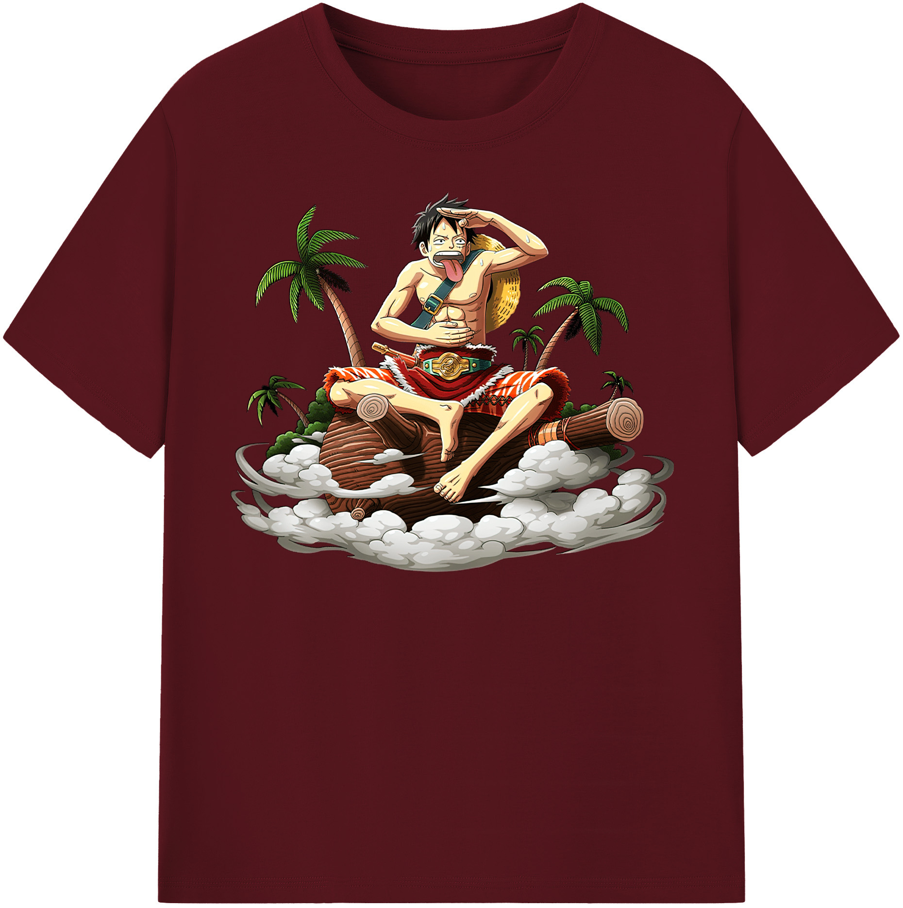 ワンピース モンキー・D・ルフィ ONE PIECE Monkey D. Luffy 綿100％半袖Tシャツ（フロントプリント）